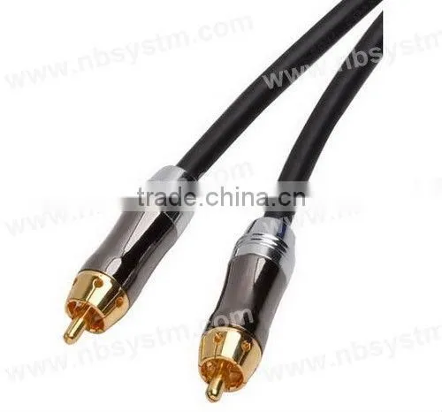 Assembly Type Interconnect Cable RCA Plug to RCA Plug