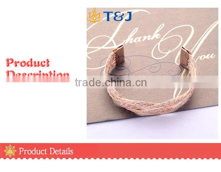 >>>European Style Women Girl Modern Jewelry Silver And Gole Plated Open Cuff Bangles Bracelets/