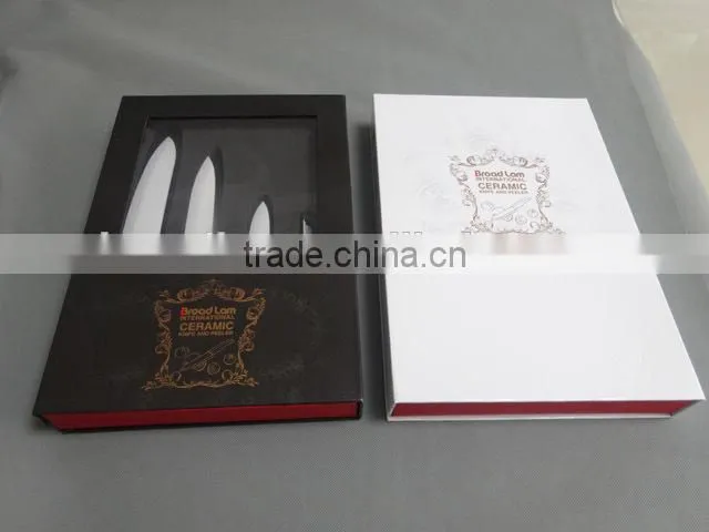 5pcs Ceramic Kithcen Knife Set, Ceramic blade with ABS soft touch handle in acrylic stand