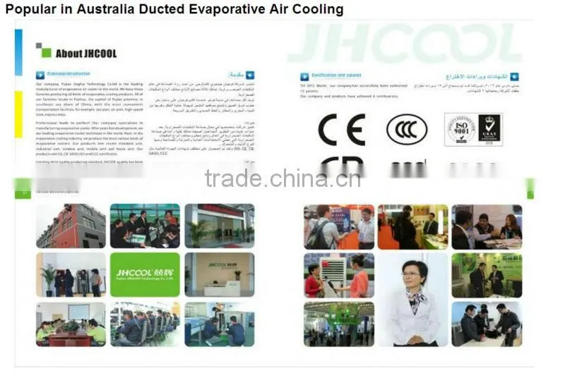 3000m3/h wall mounted air cooler / desert air cooler with CE for supermarket/workshop/warehouse
