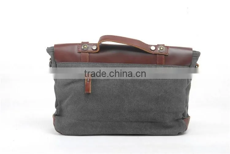 Full Grain Leather Vintage Shoulder Bag Man Messenger Laptop Bag