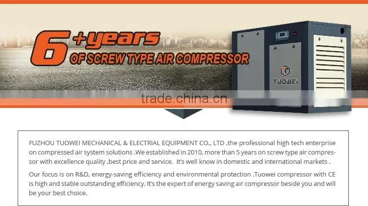3.07m3/ min displacement rotary screw industrial air compressor for sale