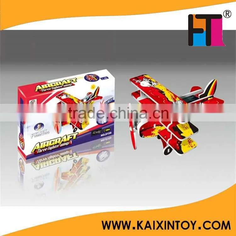 Promotion 3D Solar Power Aircraft DIY Intelligent Puzzle Toy EN71/ASTM/HR4040