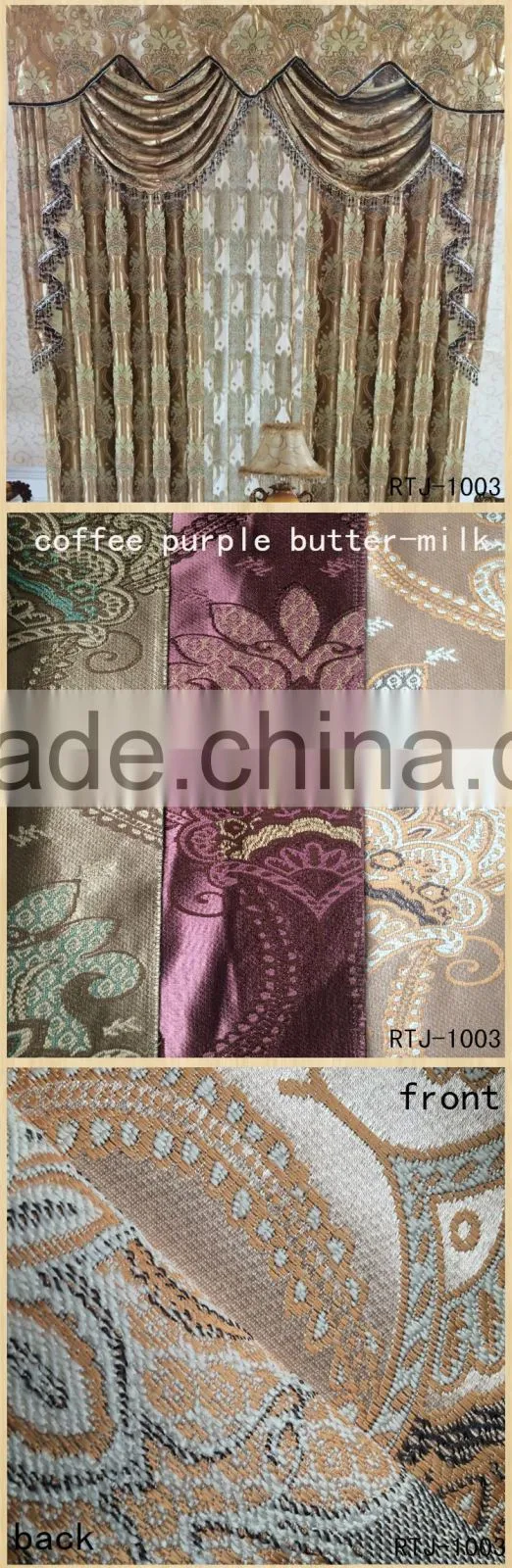 Silk look 100% polyester Middle east style new soft fabrics for curtain/ sofa/cushion/bed sets silk ribbon style