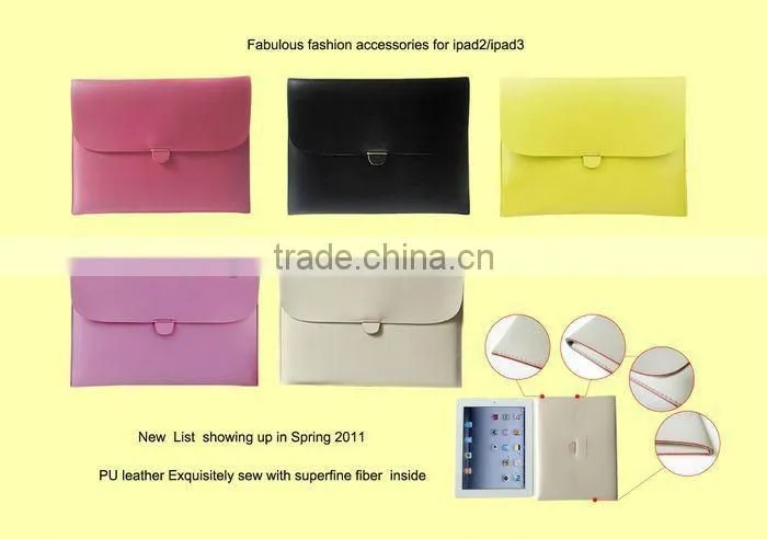 HOT leather Pouch for ipad 2/3/4/mini