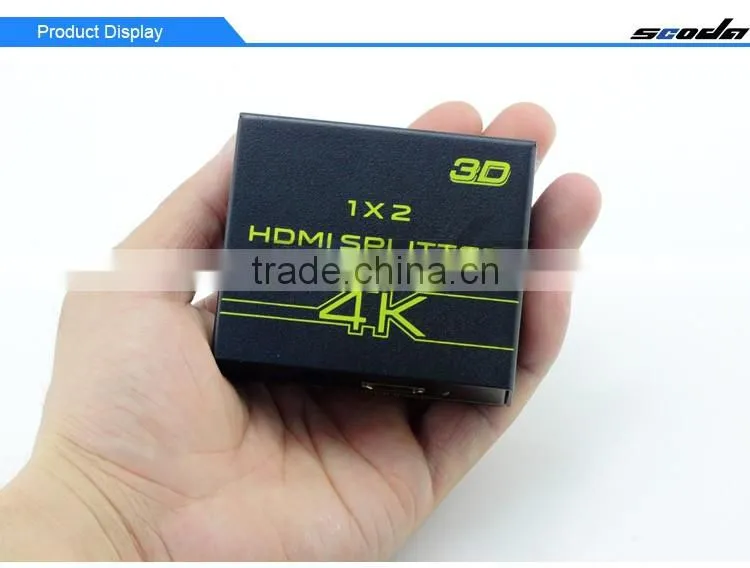 high speed mini 2 port HDMI splitter Converter 1x2 support 3D 1080P