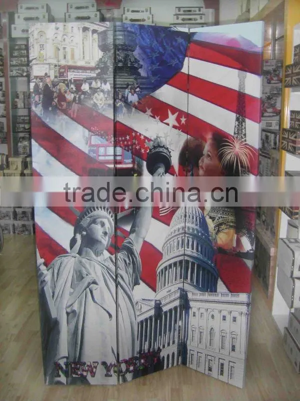 newest wooden canvas screen/canvas room dividers/canvas shoji screen