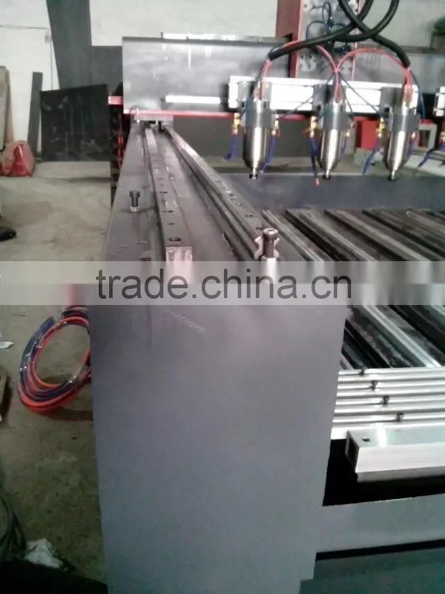 8mm thickness square tube multihead customer ordered machine to carve briquettes