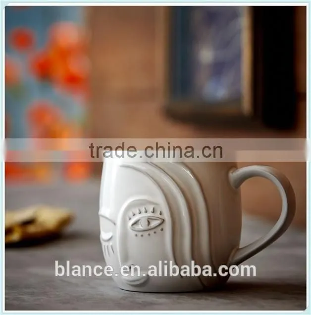 embossed ceramic mermaid coffee mug Starbucks design