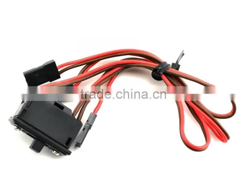 JR Small Receiver Switch Harness with Charge Cord Charging Connector