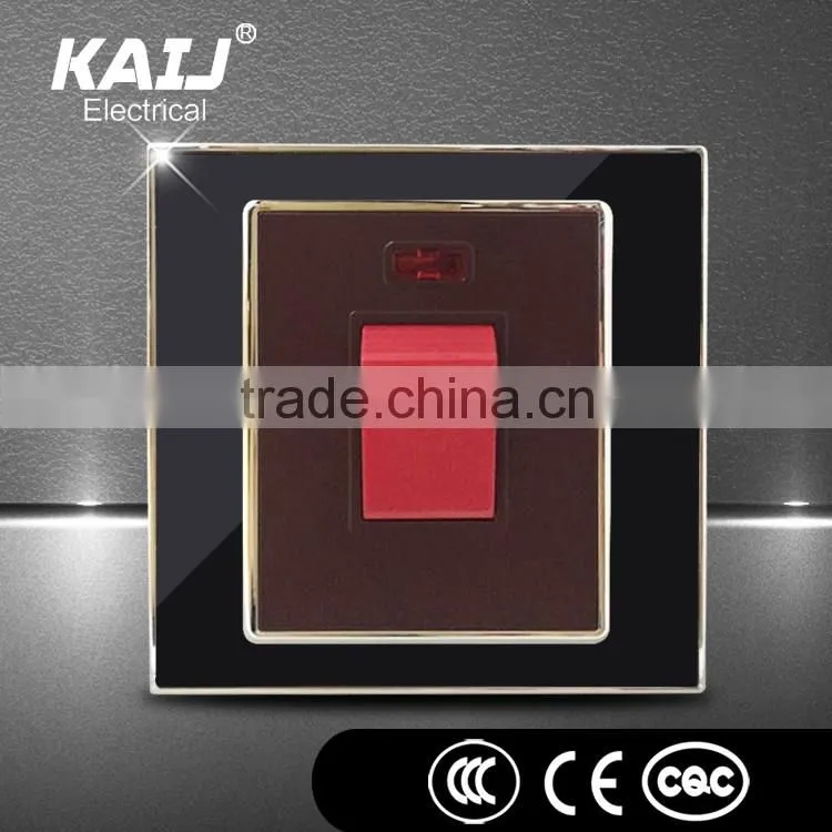 Acrylic plate wall mounted electric light multi function gang switch socket for hotel