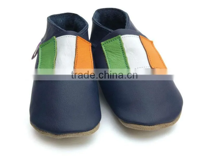 National Flag Baby Shoes in Soft Leather