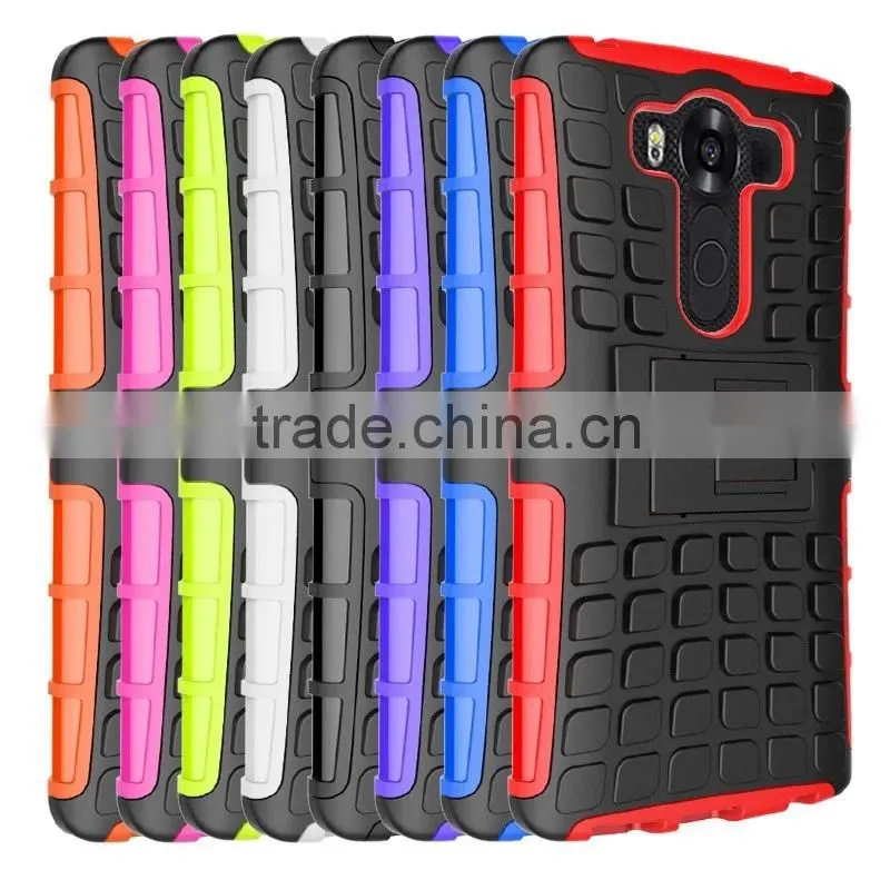 cheap goods from china For LG V10 G4 Pro PC + TPU Shockproof Hard Hybrid Rubberized Kickstand Case, case for lg v10 g4 pro