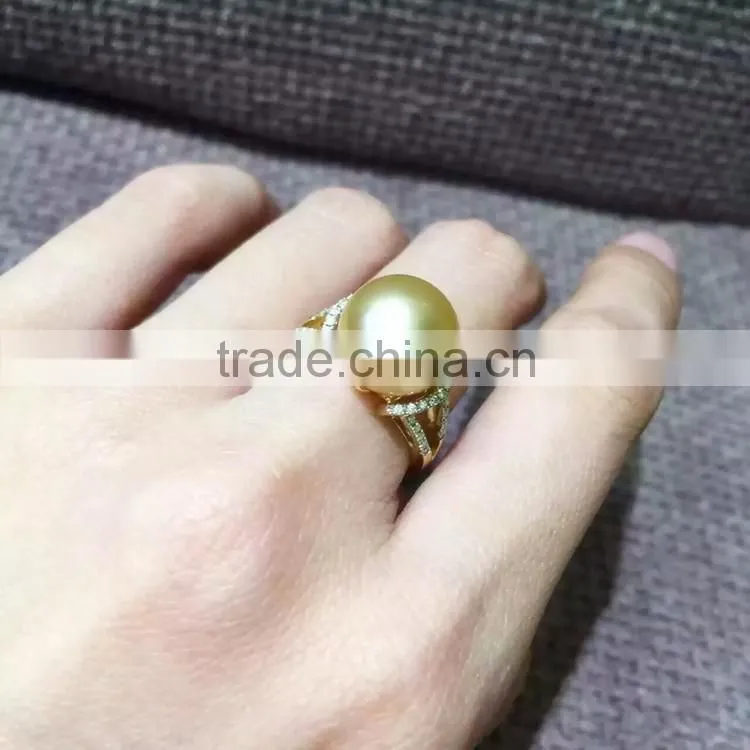 2016 new design pearl finger ring