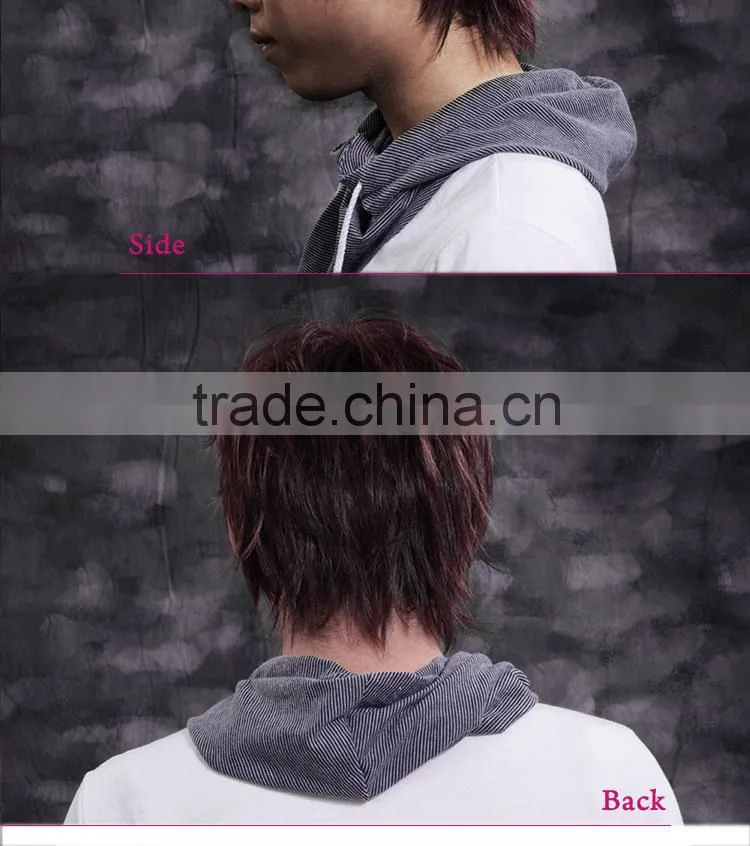 2014 New fashion style High Temperature Fiber mens fashion wigs