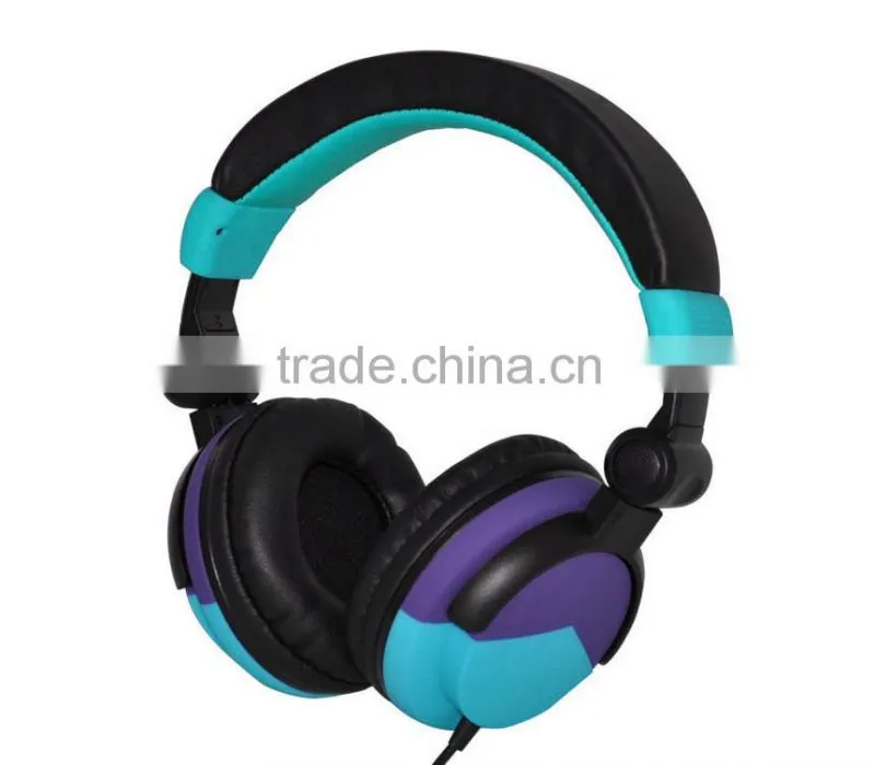 2014 new headphone colorful headphone with soft leather