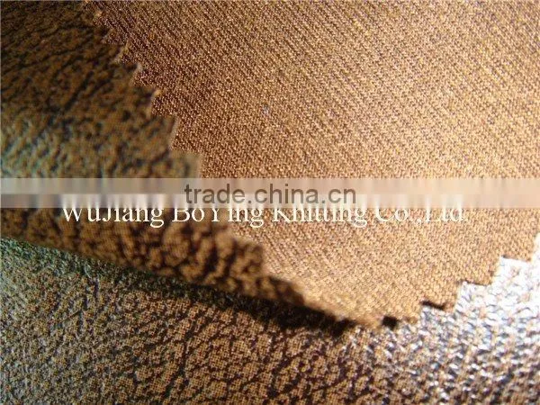foil printed suede garment fabric