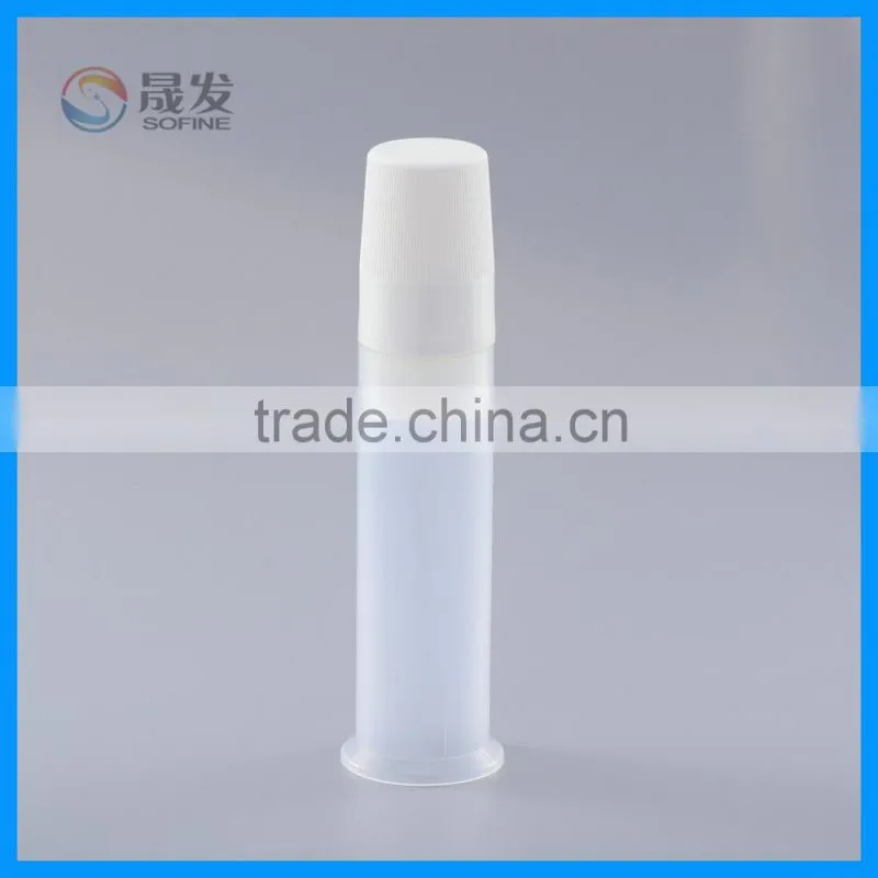 100g Empty plastic airless pump toothpaste bottle