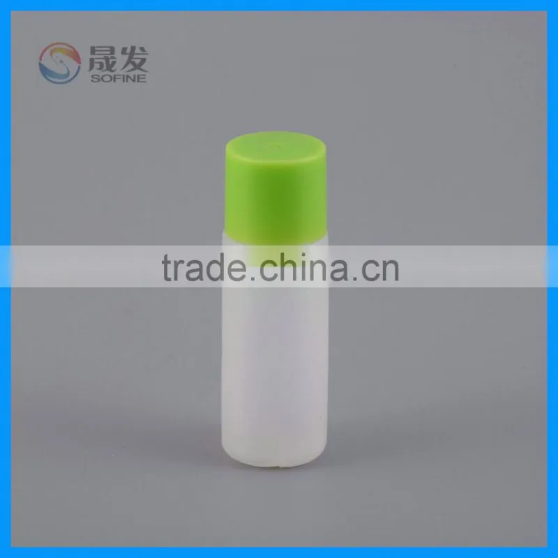Small empty plastic bottle for cosmetic
