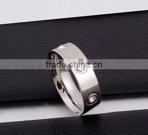 hot sale latest gold ring designs diamond gay men wedding ring in Stainless Steel