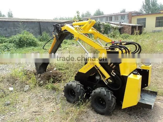 China high performacne track type mini skid steer loader with mini trencher for sale