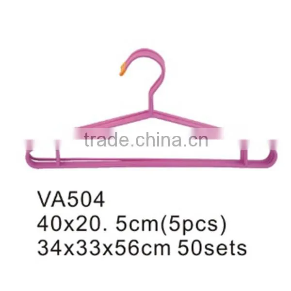 VA505 antique plastic coated metal clothes large wire hanger for dry cleaner