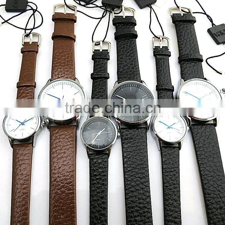 Wholesale New Style Leather Watch Vintage Leather Quartz Couple Wrist Watch Quality
