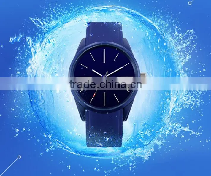 Promotional simple private label pure color silicone watch China wholesales watches
