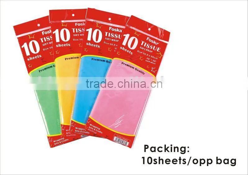 Gift/Promotion/Decoration Fluorescent Crepe Paper/solid color wrapping paper