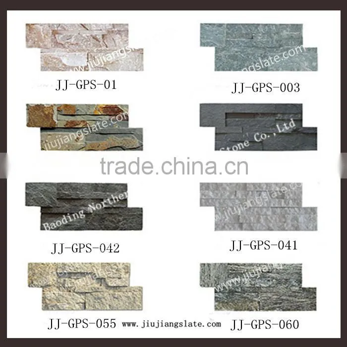 Natural glude Black culture stone wall cladding decoration wall panel