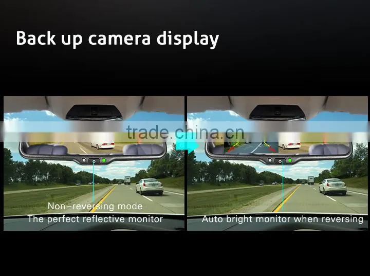 4.3 inch mirror link synchronize the informations of your smart phone, reverse camera,customed logo