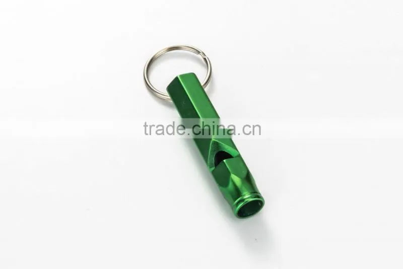 aluminium safety whistle sports keychain