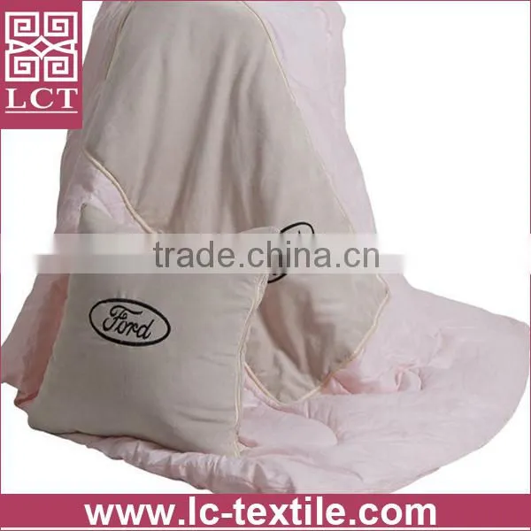 supply custom embroidery 100% AZO free suede fabric blanket cushion best choice for gift(LCTP0043)