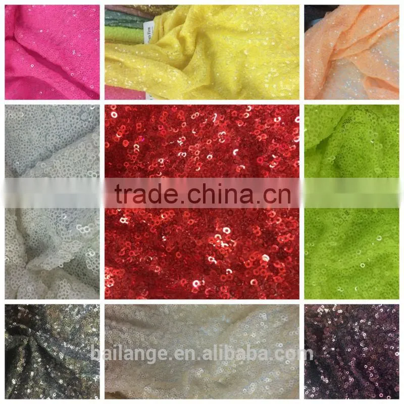 2016 High quality new fashion embroidery sequin fabric for christmas