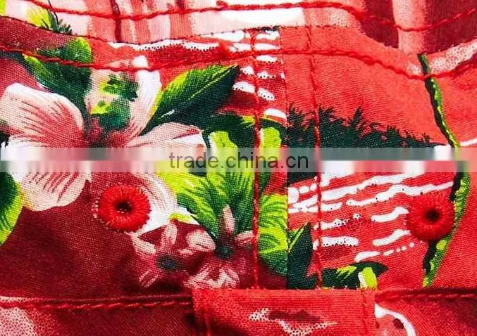 Red blank print pattern bucket hat cotton floral custom printed bucket hats