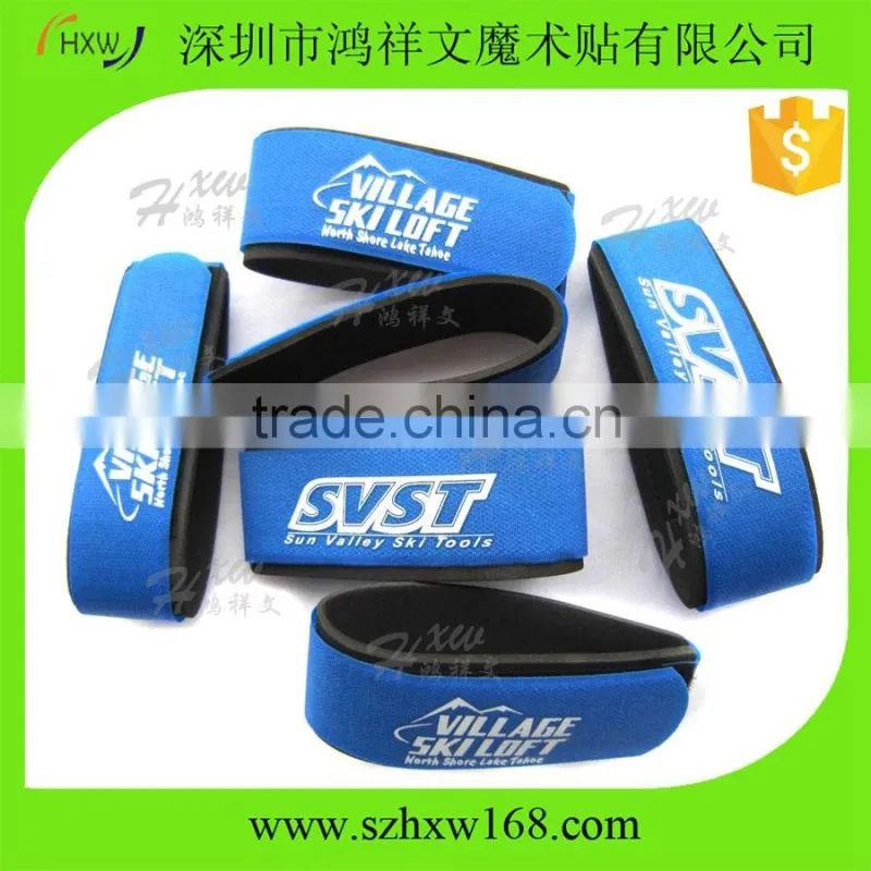 Colored logo printed Alpine ski bindings/snow ski straps