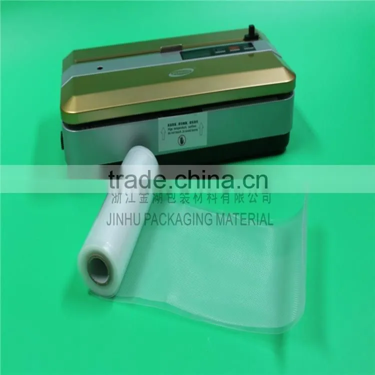30cm x 5m custom embossed food rolls Nylon laminated vegetables vacuum bag storage bag