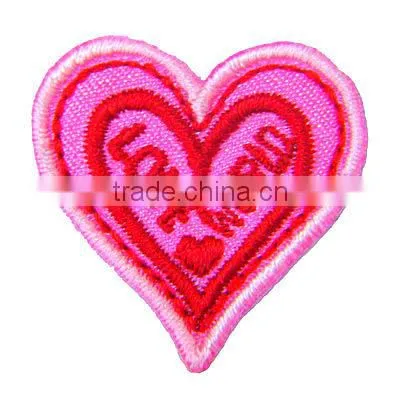 heart design custom embroidered patch