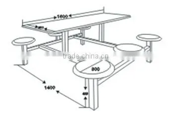 high quality indoor commercial canteen tables and chairs