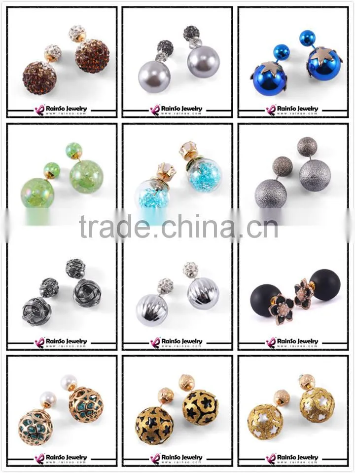 Dream Bottle Resin Balls Double Sided Earrings