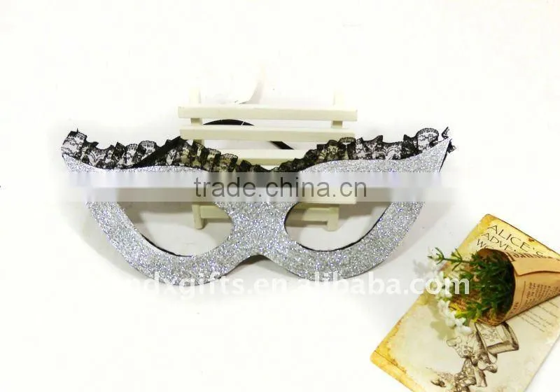 Fashion purple glittered fabric Party face mask