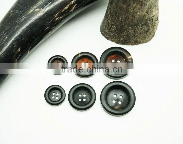 Horn Buttons Round Two Holes Buttons for Men's Suits