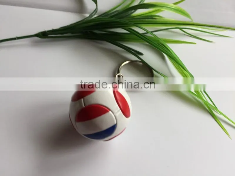 2016 PVC sports football/soccer key ring/key chain, france football key chain /ring