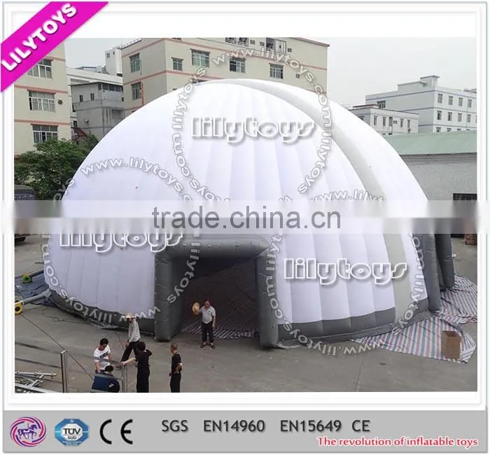 Top quality giant movable lead free sample camping tent inflatable dom tent