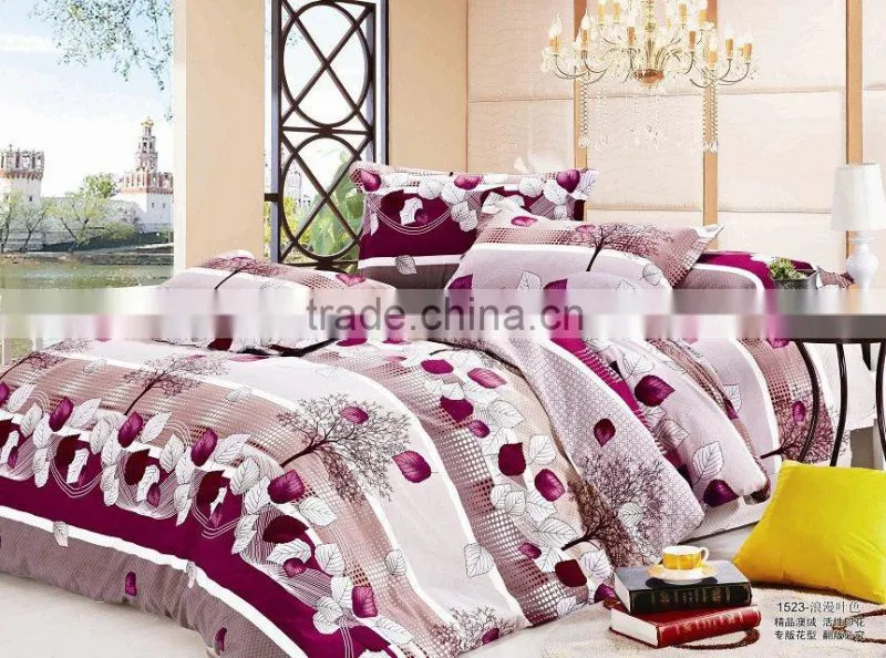 3D 100% polyester fabric printing home textile bedsheet fabric of china
