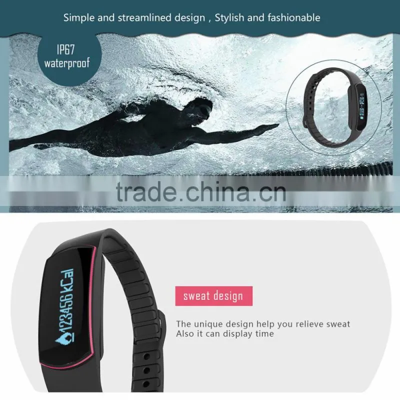 Bluetooth 4.0 Smart band Bracelet IP67 Heart Rate Monitor Sport Fitness Tracker SH09 for Android iOS smartphone