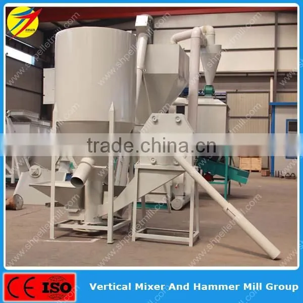Vertical type factory supply poultry livestock feed grinder blender machine in china