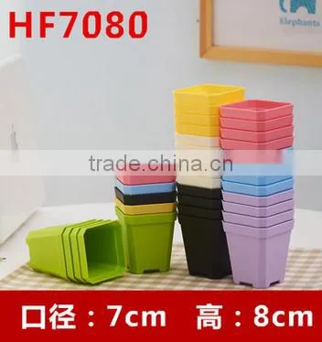 garden flower pot,various size plastic flower pot ,colorful square flower pots