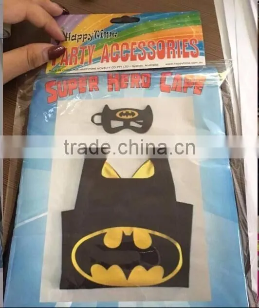 YS Manufacturer Children Birthday Party Wholesale Superhero Cape and Mask