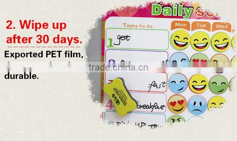 custom magnetic weekly planner fridge magnetic board to-do list kids chores chart